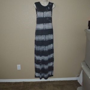 Sz 2/M Raquel Allegra Gray Tie Dye Maxi Dress
